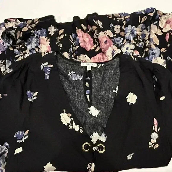 Jodifl black top with flowers size L - Picture 9 of 11